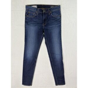 Red Engine Jeans Womens 31 Blue Dark Wash Scorcher Mid Rise Super Skinny Stretch